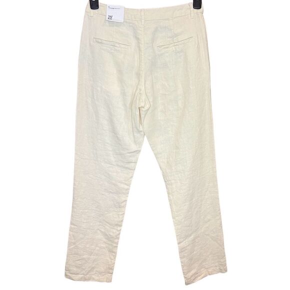 Knowledge Cotton Apparel Chuck Light Linen Pant in Off White NWT Size 34/XS - Picture 3 of 8